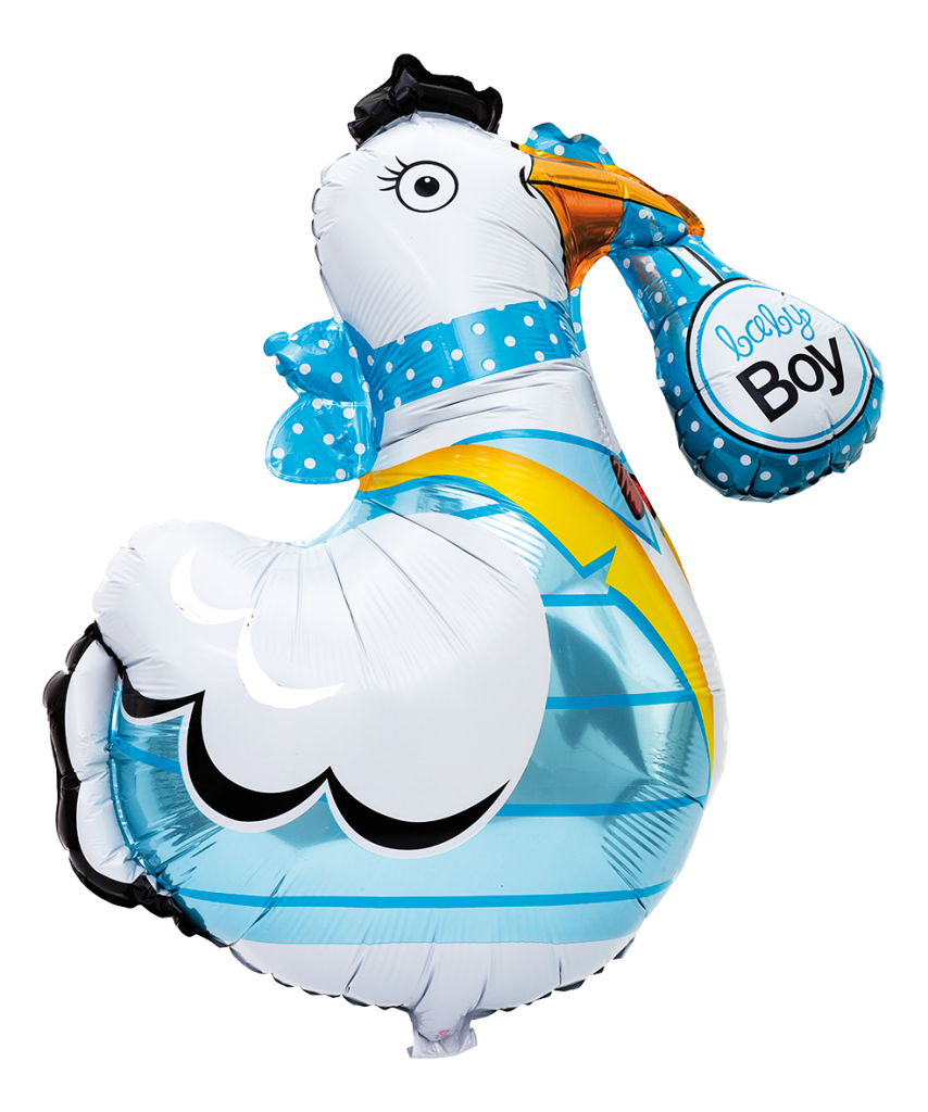 Folieballong Storken Blå, 78 cm